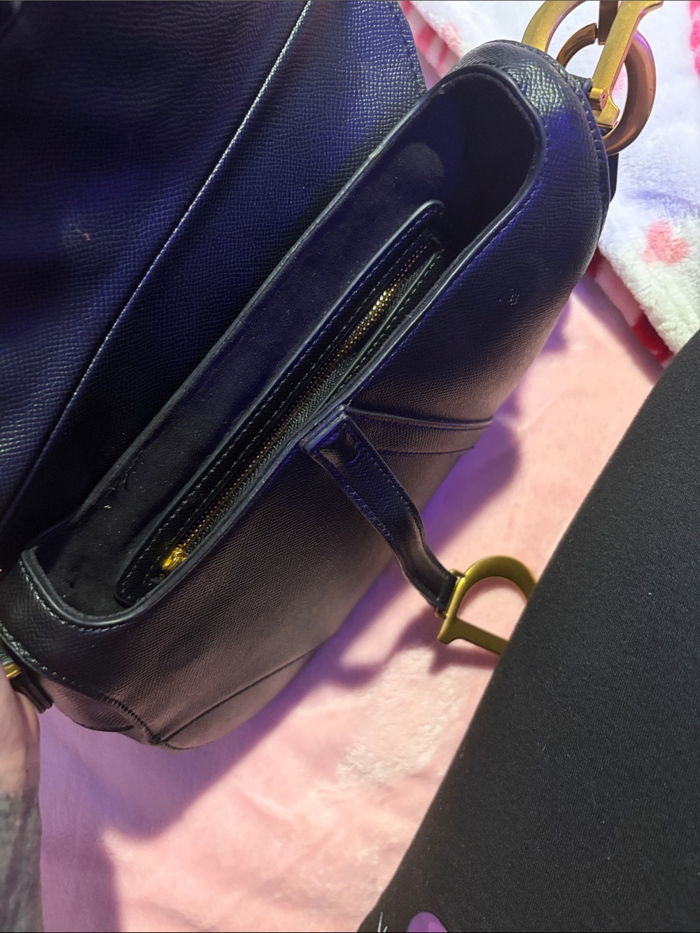 Dior Black Saddle Shoulder Bag with Gold Hardware - Picture 7 of 7